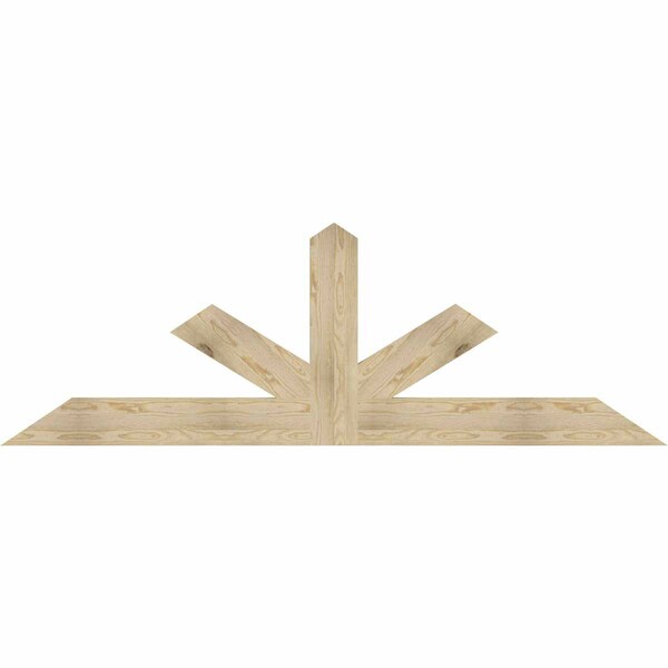 Ekena Millwork Saratoga Rough Sawn Timber Gable Bracket, Douglas Fir, 84"W x 28"H x 2"D x 6"F, 8/12 Pitch GBW084X28X0206SAR00RDF - main